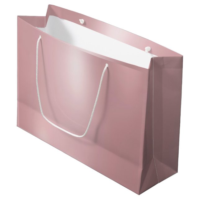Rose Gold Glamour Modernes, trendiges Template Ele Große Geschenktüte (Vorderseite Schrägansicht)
