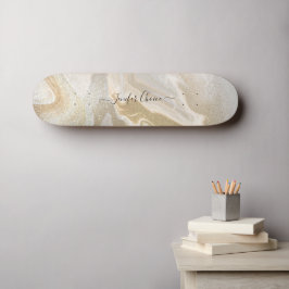 ROSE GOLD Glitter Custom Name  Skateboard