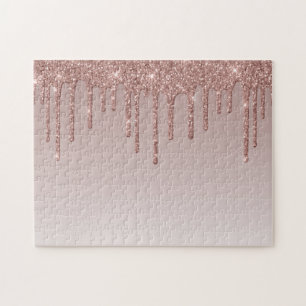Rose Gold Glitter Flüssigkeitstropfen