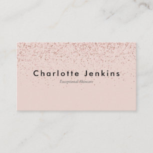 Rose Gold Glitter Geschäftskarte Visitenkarte
