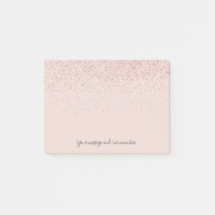 Rose Gold Glitter Ihre Nachricht Post-it Klebezettel