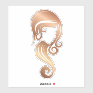 Rose Gold Glitter Schönheits Mädchen Haar- und Mak Aufkleber