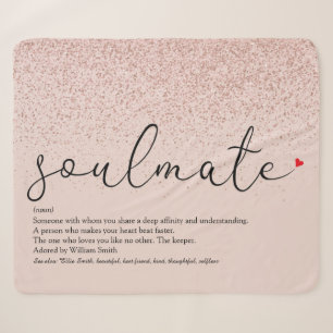 Rose Gold Glitter Seelenverwandter Definition Lieb Sherpadecke