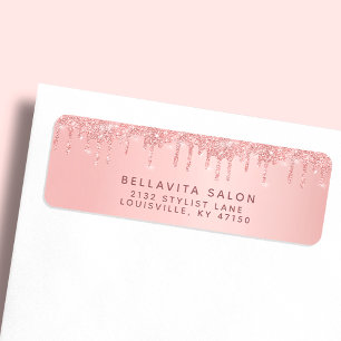 Rose Gold Glitter-Tropfen Friseur Adresse