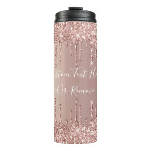 Rose Gold Glitter Wärmeglas Geschenk mit individue Thermosbecher
