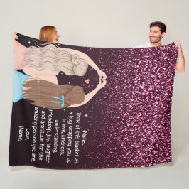 Rose Gold Glittery Sparkle Girls - Kundenspezifisc Fleecedecke
