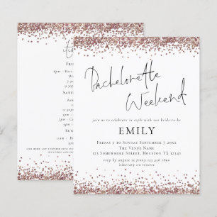 Rose Gold Glitzer Bachelorette Wochenende
