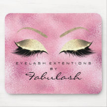 Rose Gold Glitzer Beauty Lashes Makeup Pink