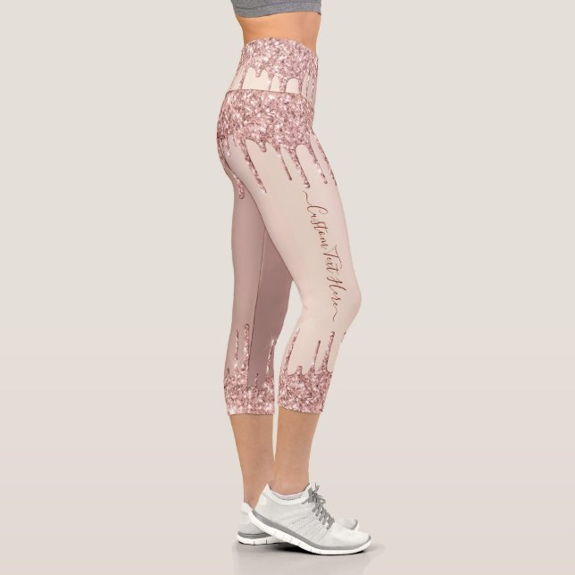 Rose Gold Glitzer Benutzerdefinierter Text Capri L (Rechts)