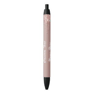 Rose Gold Glitzer Benutzerdefinierter Text Ihr Nam Kugelschreiber