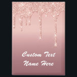Rose Gold Glitzer Benutzerdefinierter Textname Mag Magnet<br><div class="desc">Magnete mit Rose Gold Blush Glitzer Sparkle Tropfen Custom Text Pink Modernes individualisierbares Design - Hinzufügen Ihres einzigartigen Textnamen oder Entfernen von Text - Make Your Special Magnet Gift - Vergrössern und verschieben oder entfernen und hinzufügen / Elemente mit Anpassungstool. Wählen Sie Schriftart / Größe / Farbe! Design von MIGNED....</div>