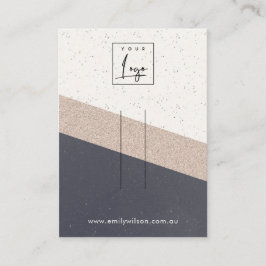 Rose Gold Glitzer Black Hair Clip-Logo Visitenkarte