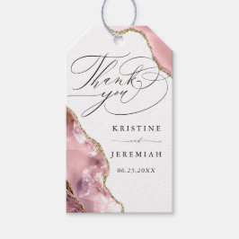 Rose Gold Glitzer Black Script Hochzeit Vielen Dan Geschenkanhänger