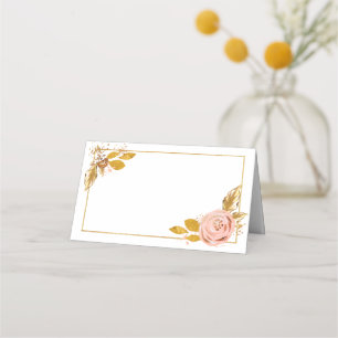 Rose Gold Glitzer Blumenzwiebeltisch Platzkarte
