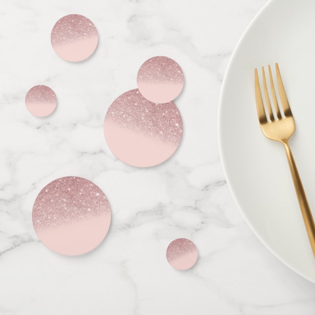 Rose Gold Glitzer Blush Pink Ombre Konfetti (Gruppe)