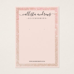 Rose Gold Glitzer Border Curring Ohrring Display