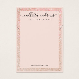 Rose Gold Glitzer Border Curry Necklace Display