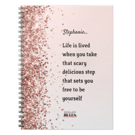 Rose Gold Glitzer Boss Lady Motivierend Zitat Notizblock