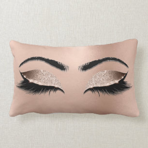 Rose Gold Glitzer Browns Glam Makeup Lash Lux Lendenkissen