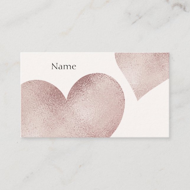 Rose Gold Glitzer Business Card Visitenkarte (Vorderseite)