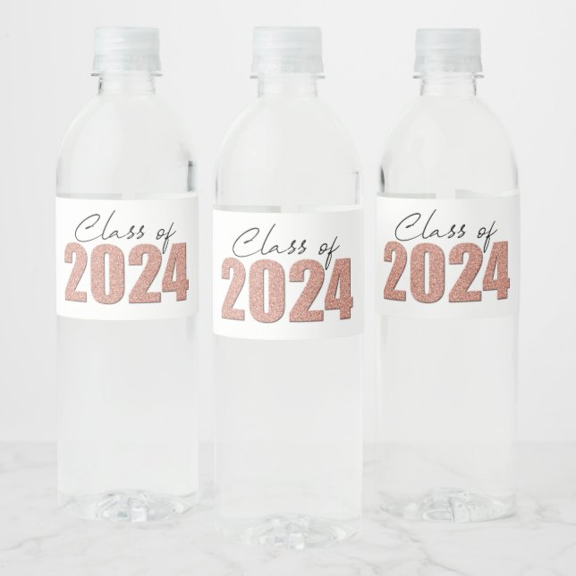 Rose Gold Glitzer Class 2024 (Flaschen)