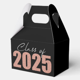 Rose Gold Glitzer Class 2025 Geschenkschachtel
