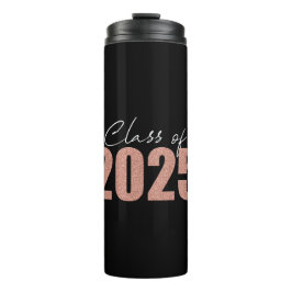 Rose Gold Glitzer Class 2025 Thermosbecher
