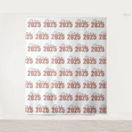Rose Gold Glitzer Class of 2025 Foto Backdrop Wandteppich