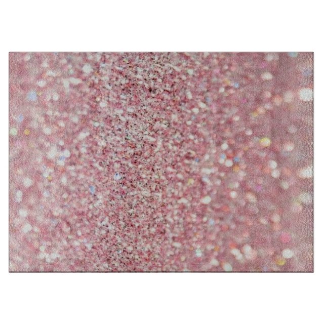Rose Gold Glitzer Cutting Board Schneidebrett (Vorderseite)