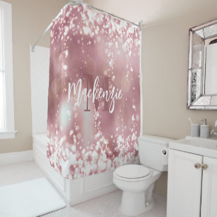 Rose Gold Glitzer Duschvorhang