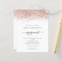 Rose Gold Glitzer Engagement Party einladen
