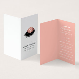 Rose Gold Glitzer Eye Visitenkarten