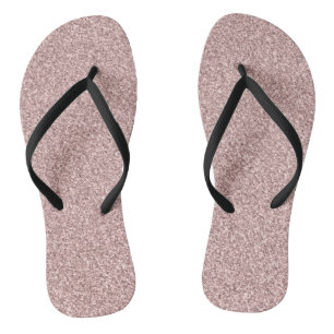 Rose Gold Glitzer Flip Flops