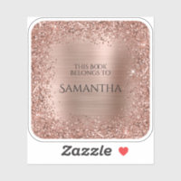 Rose Gold Glitzer Foil Dieses Buch gehört zum Plat