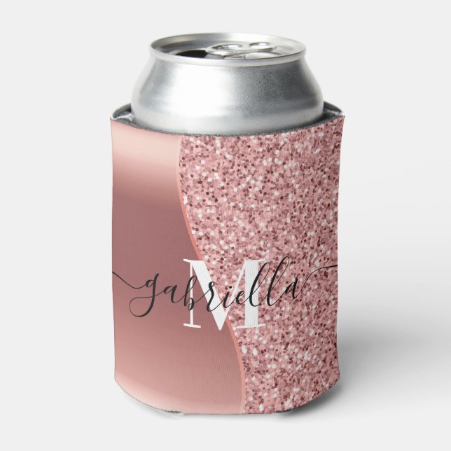 Rose Gold Glitzer Foil Dosenkühler (Kanne Vorderseite)