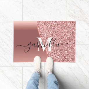 Rose Gold Glitzer Foil Fußmatte