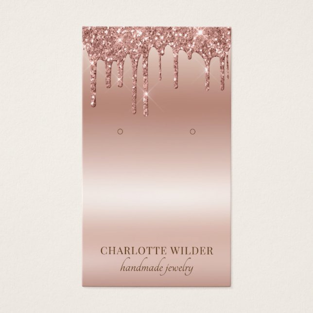 Rose Gold Glitzer Foil Juwelier (Vorderseite)