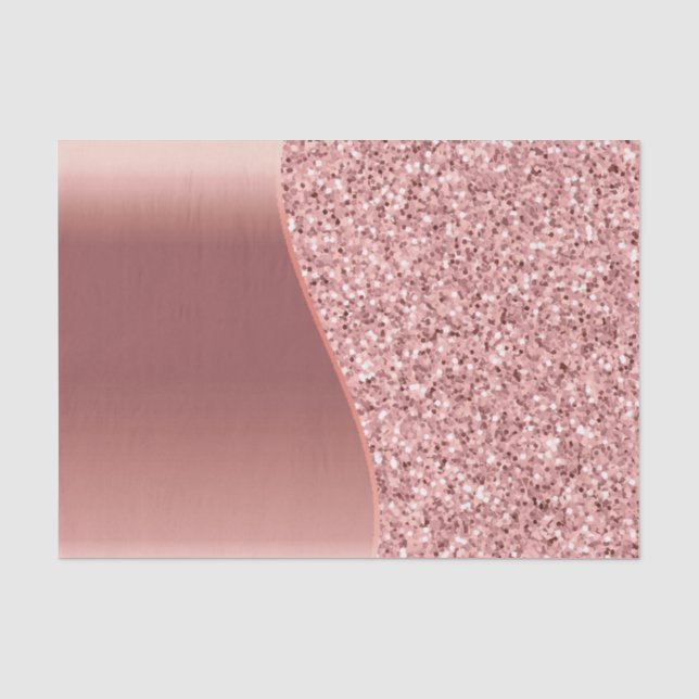 Rose Gold Glitzer Foil Seidenpapier (Vorderseite)
