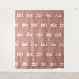 Rose Gold Glitzer Foto für benutzerdefinierte Klas Wandteppich