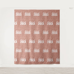 Rose Gold Glitzer Foto für benutzerdefinierte Klas Wandteppich