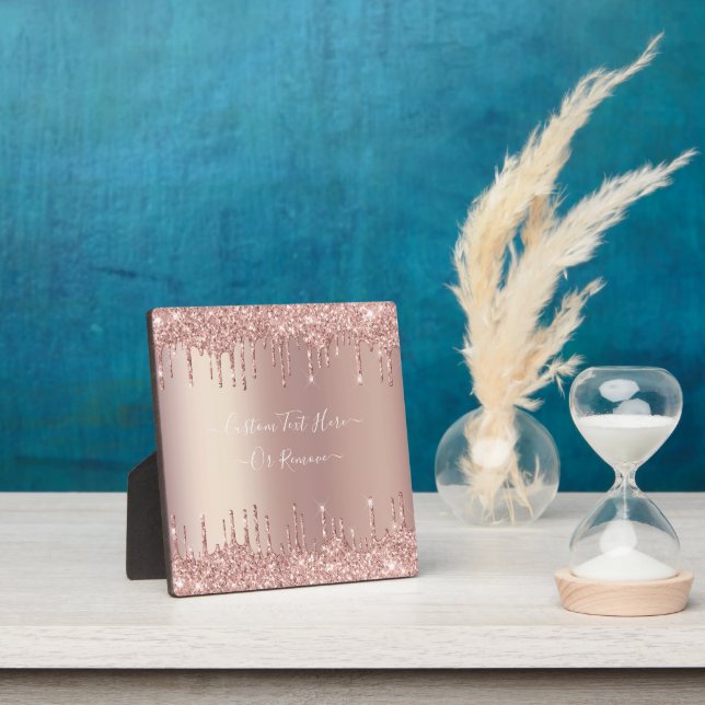 Rose Gold Glitzer Funkelnd, mit benutzerdefinierte Fotoplatte (InSitu)