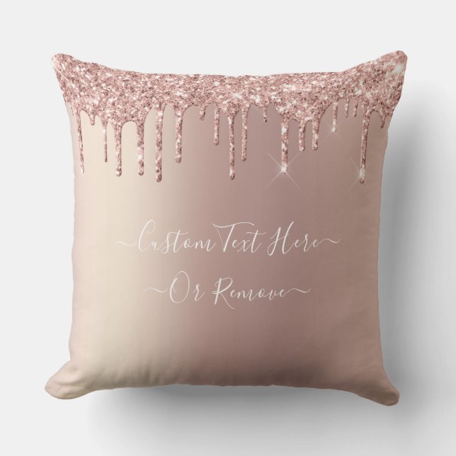 Rose Gold Glitzer Funkelnd-Theme Kissen Benutzerde (Vorderseite)