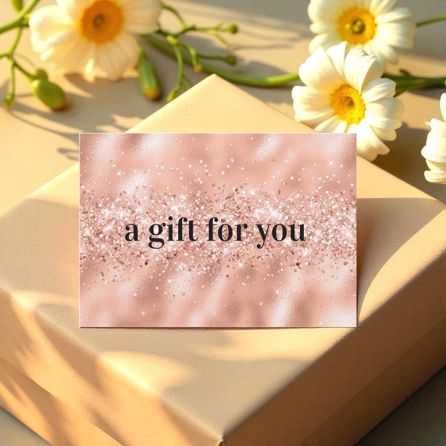 Rose Gold Glitzer Geschenkgutschein (Von Creator hochgeladen)