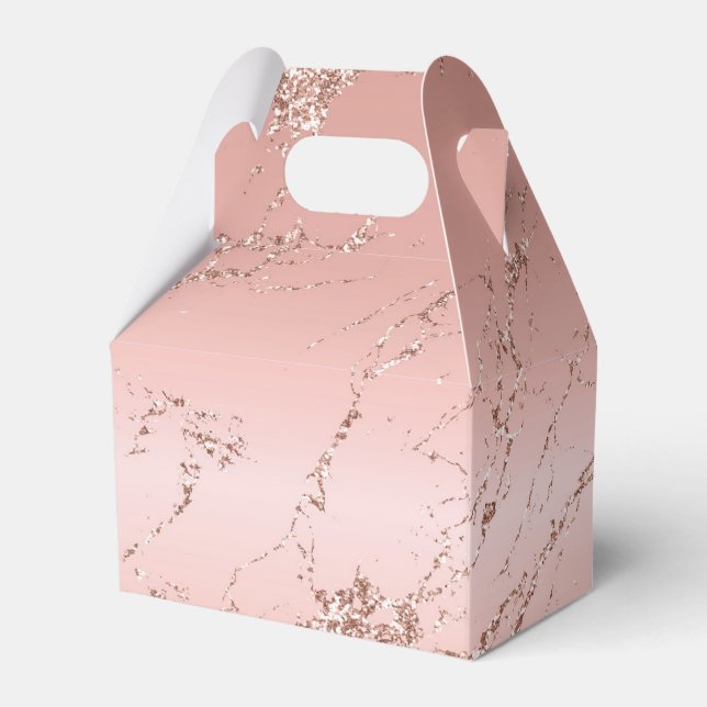 Rose Gold Glitzer Geschenkschachtel (Rückseite)