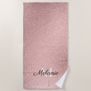 Rose Gold Glitzer Girl Sparkle Strandtuch
