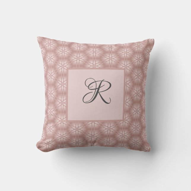 Rose Gold Glitzer Girly Geometric Muster Kissen (Vorderseite)