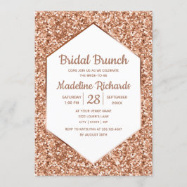 Rose Gold Glitzer Glam Bridal Brunch Einladung