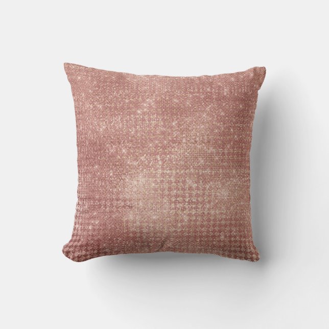 Rose Gold Glitzer Glam Sparkle Grill Kissen (Vorderseite)