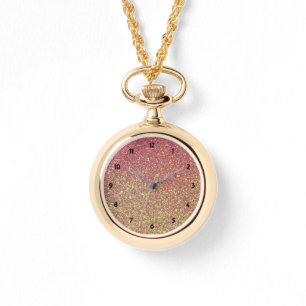 Rose Gold Glitzer Gold Wrap-Around Women's Watch Armbanduhr