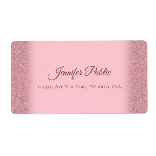 Rose Gold Glitzer Handgeschriebenes Skript Luxus